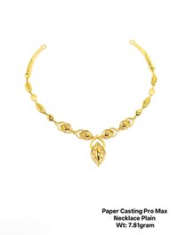 92% New Design Gold Paper Casting Pro Max Necklace  Plain