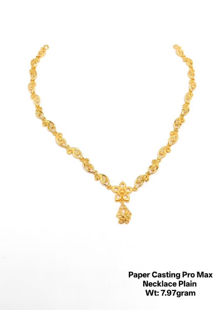 92% New Design Gold Paper Casting Pro Max Necklace Plain