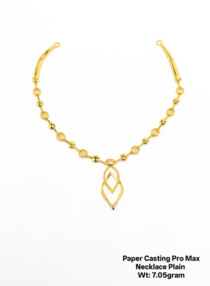 92% New Design Gold Paper Casting Pro Max Necklace Plain