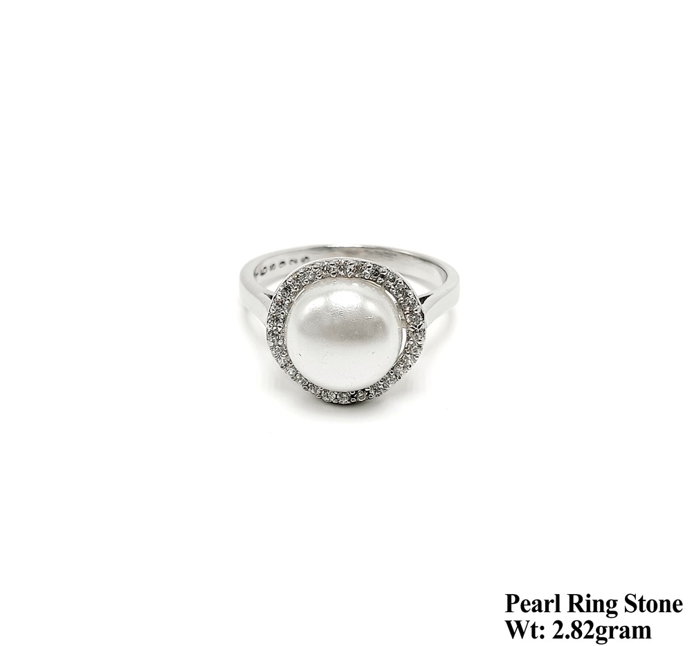 92.5 New Design Silver Pearl Ring Stone