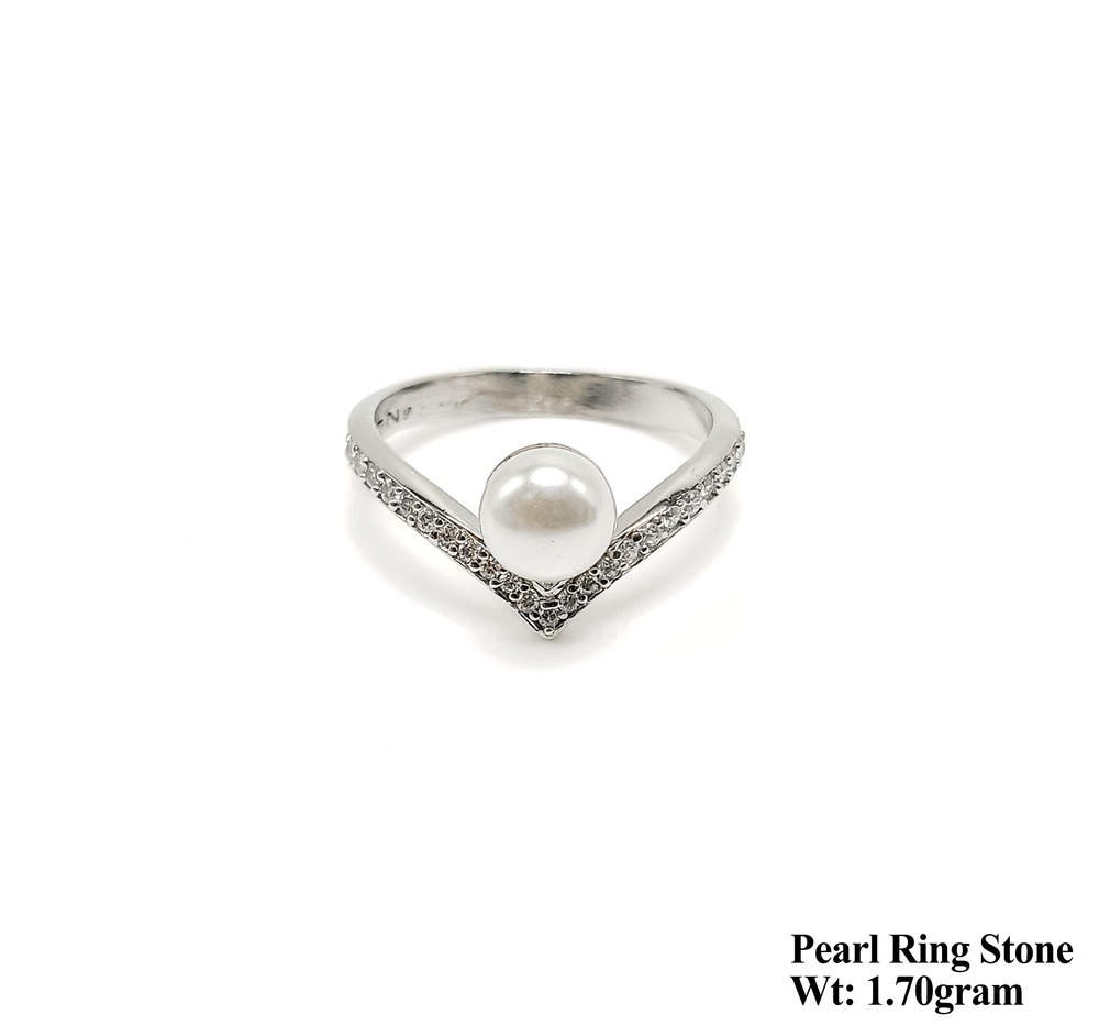 92.5 New Design Silver Pearl Ring Stone