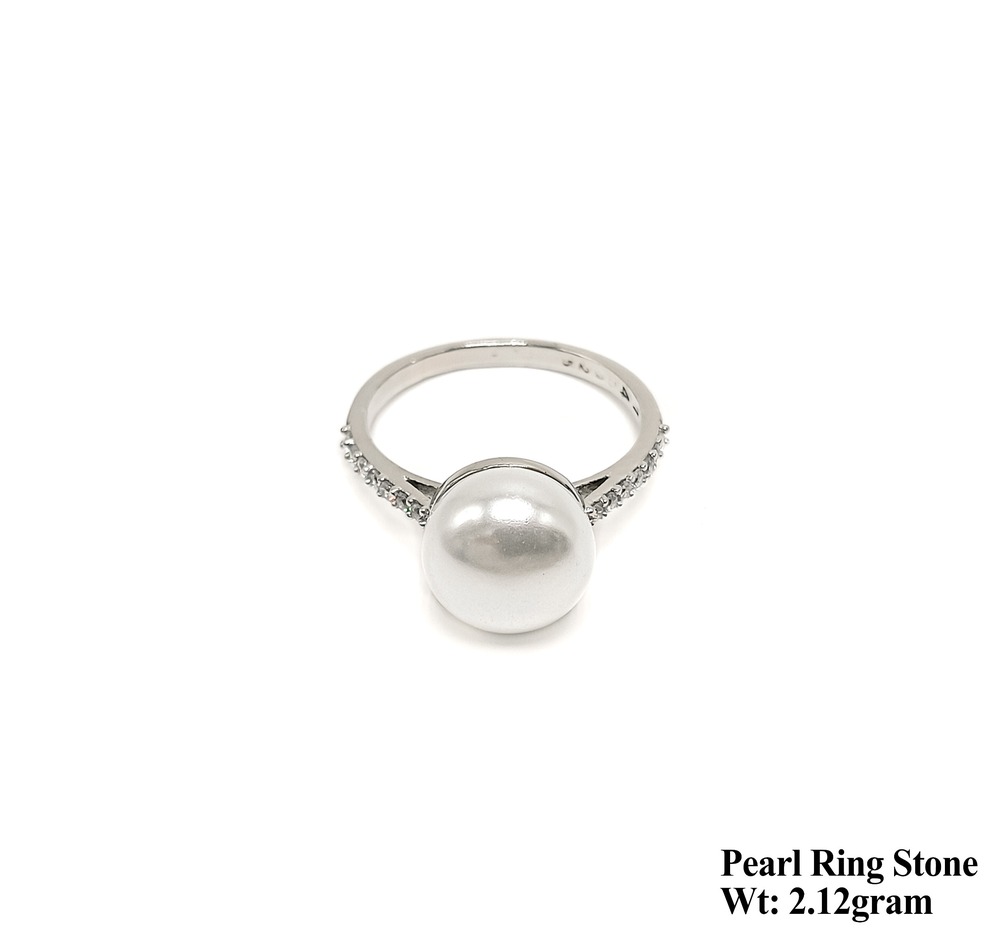 92.5 New Design Silver Pearl Ring Stone
