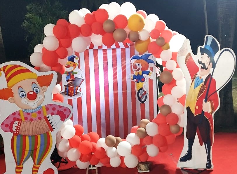 Carnival Theme Birthday Party Ring Backdrop