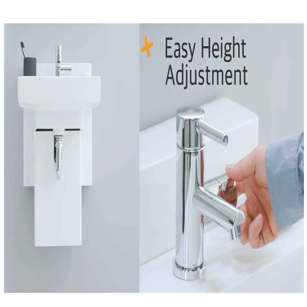 Height Adjustable Wash Basin - Installation Type: Wall Mounted