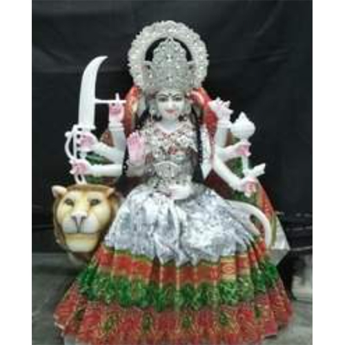 White Marble Decorative Durga Statue