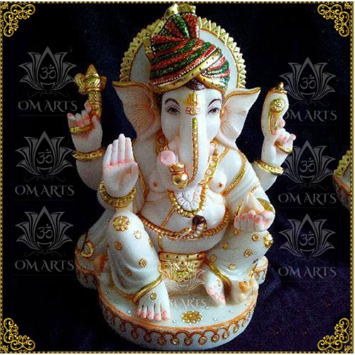 Handcrafted Ganesh Marble Statue (GAN13)