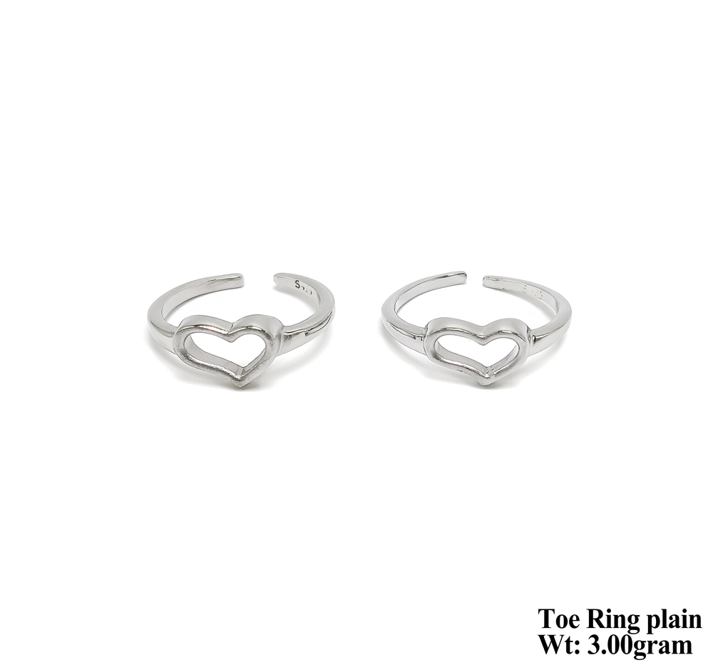 92.5 New Design Silver Toe Ring Plain