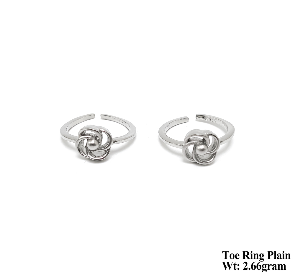 92.5 New Design Silver Toe Ring Plain