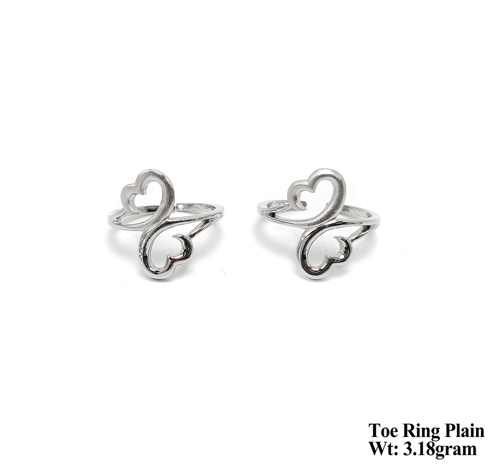 92.5 New Design Silver Toe Ring Plain