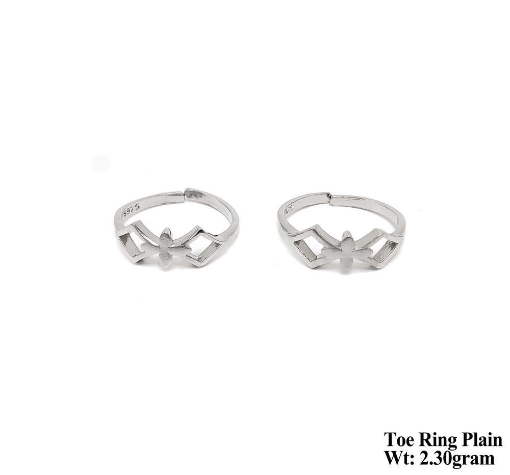 92.5 New Design Silver Toe Ring Plain