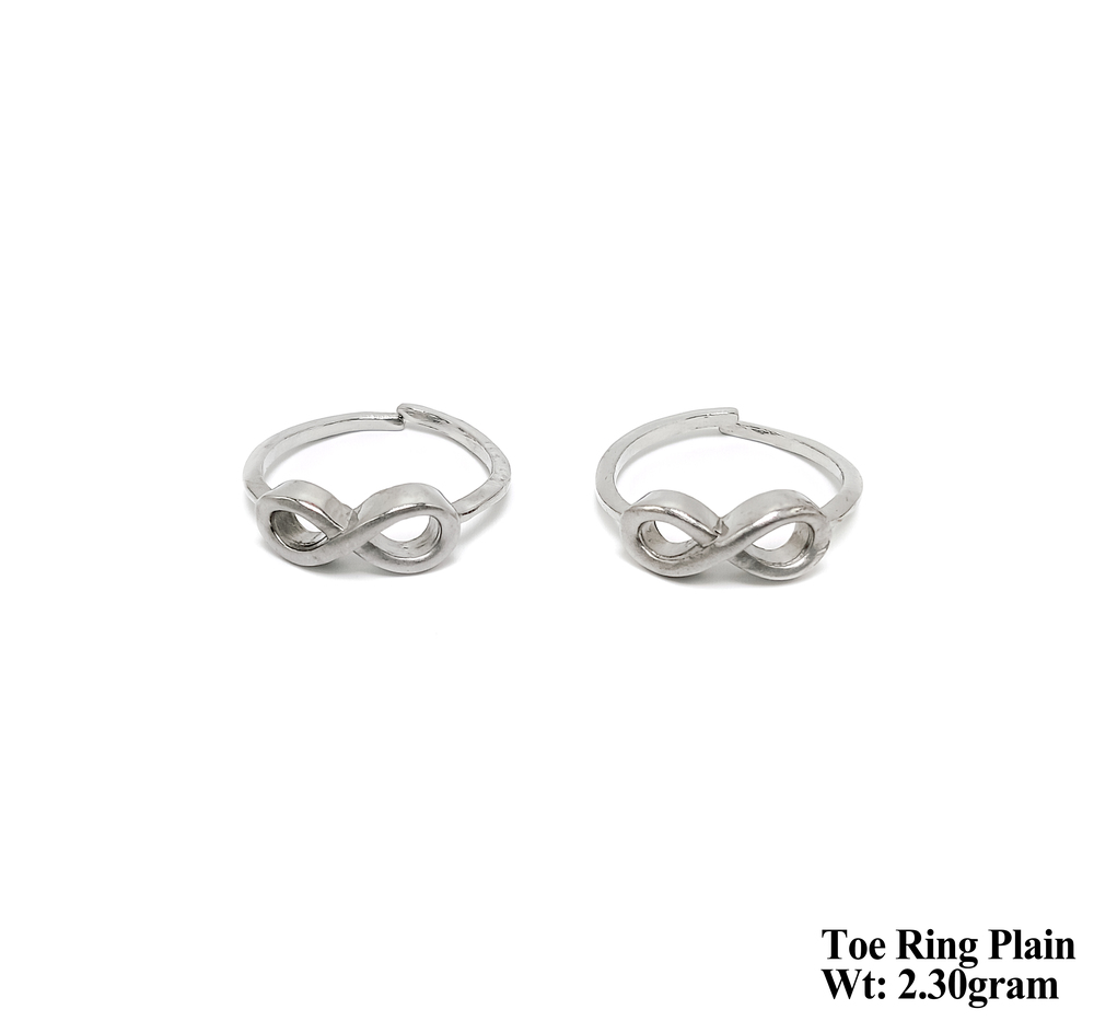 92.5 New Design Silver Toe Ring Plain