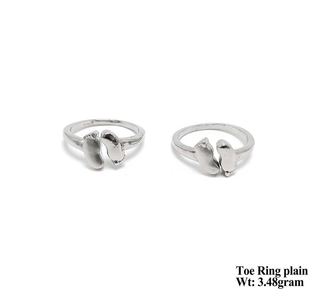 92.5 New Design Silver Toe Ring Plain