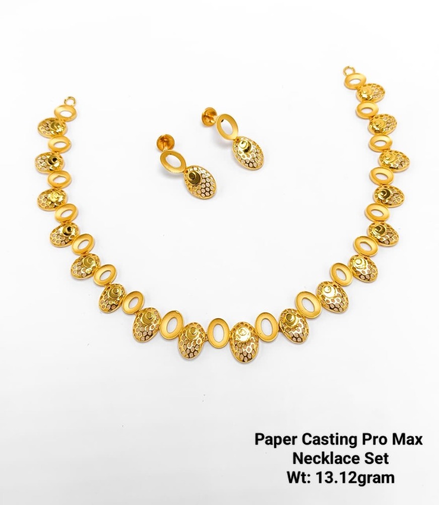 22KT New Design Gold Paper Casting Pro Max Necklace Set