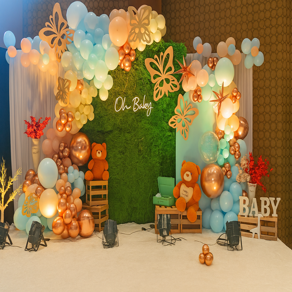 Elegant Butterfly-Themed Baby Shower Decoration