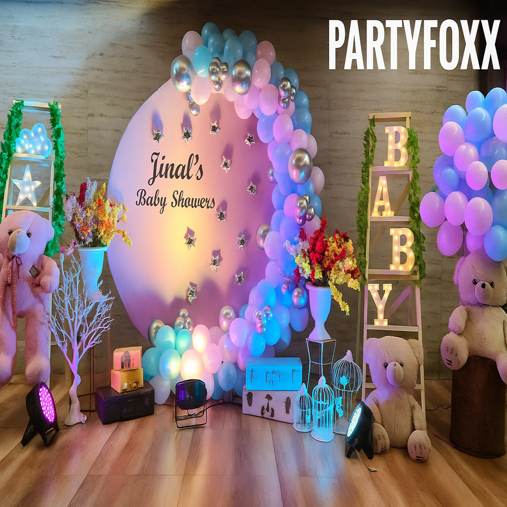 Ring Backdrop Baby Shower Decoration