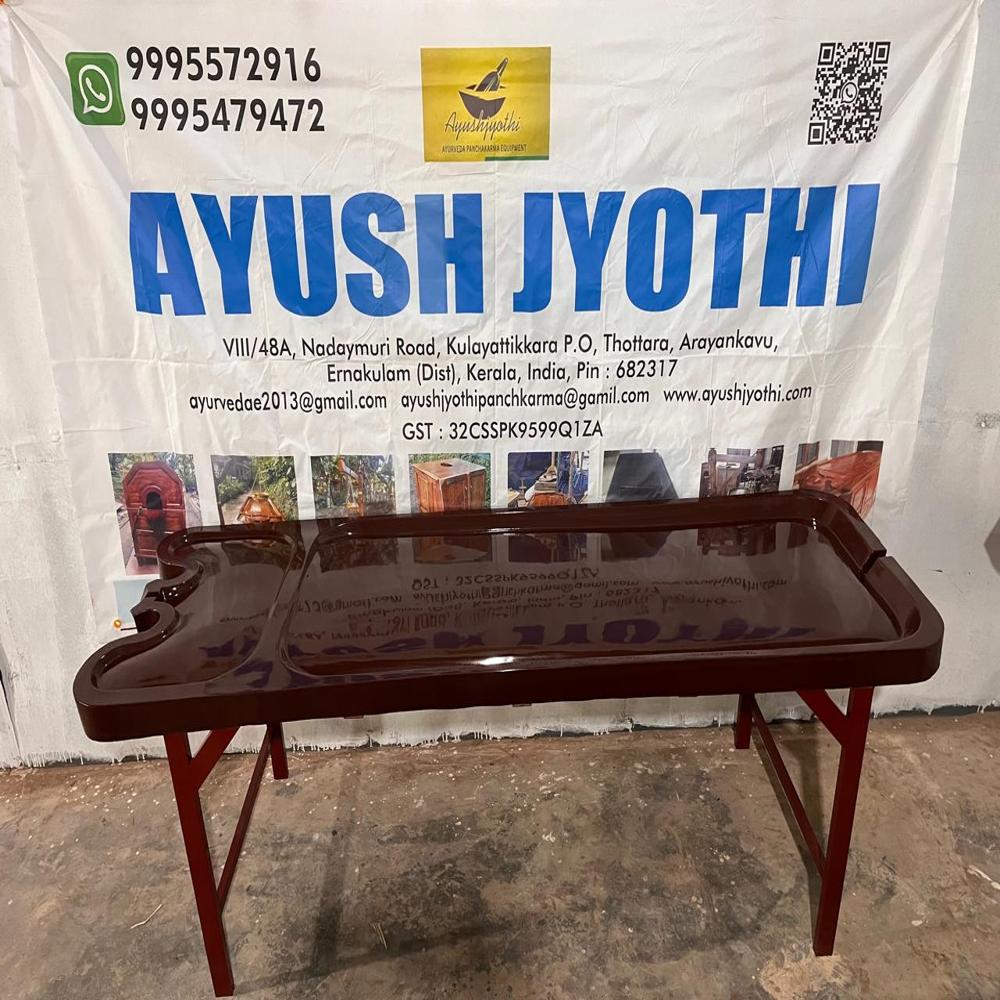 AJ24D-FIBER (FRP) MASSAGE TABLE WITH METAL STAND FIXED TYPE