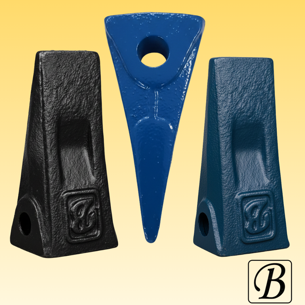 Zaxis Ex 60 Bucket Tooth Points - Color: Black