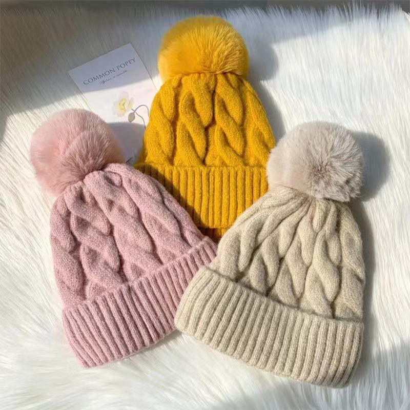 Winter Wear Warm Fur Soft Thick Hats Women