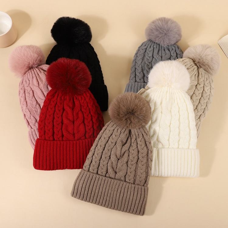 Winter Wear Warm Fur Soft Thick Hats Women