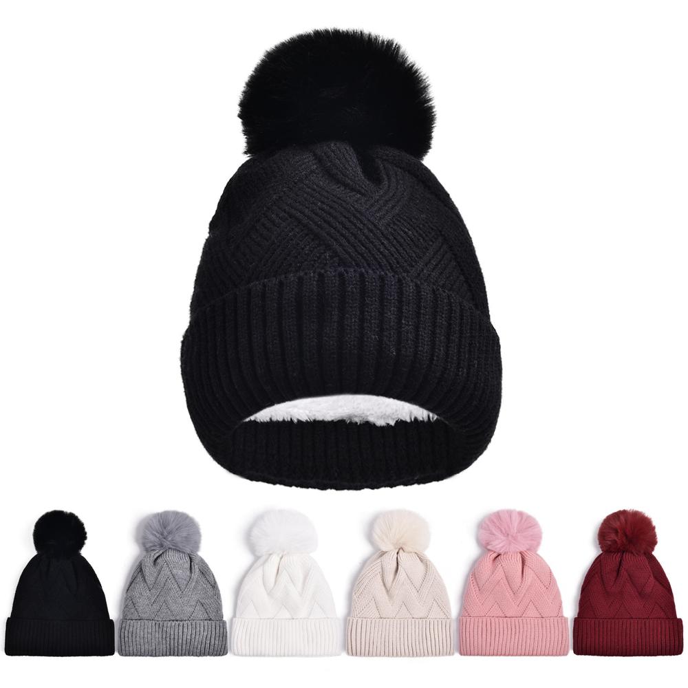 Acrylic Cable Knit Cuffed Unisex Winter Beanie Hat