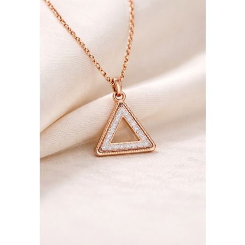 Luxe Triangle Halo Pendant