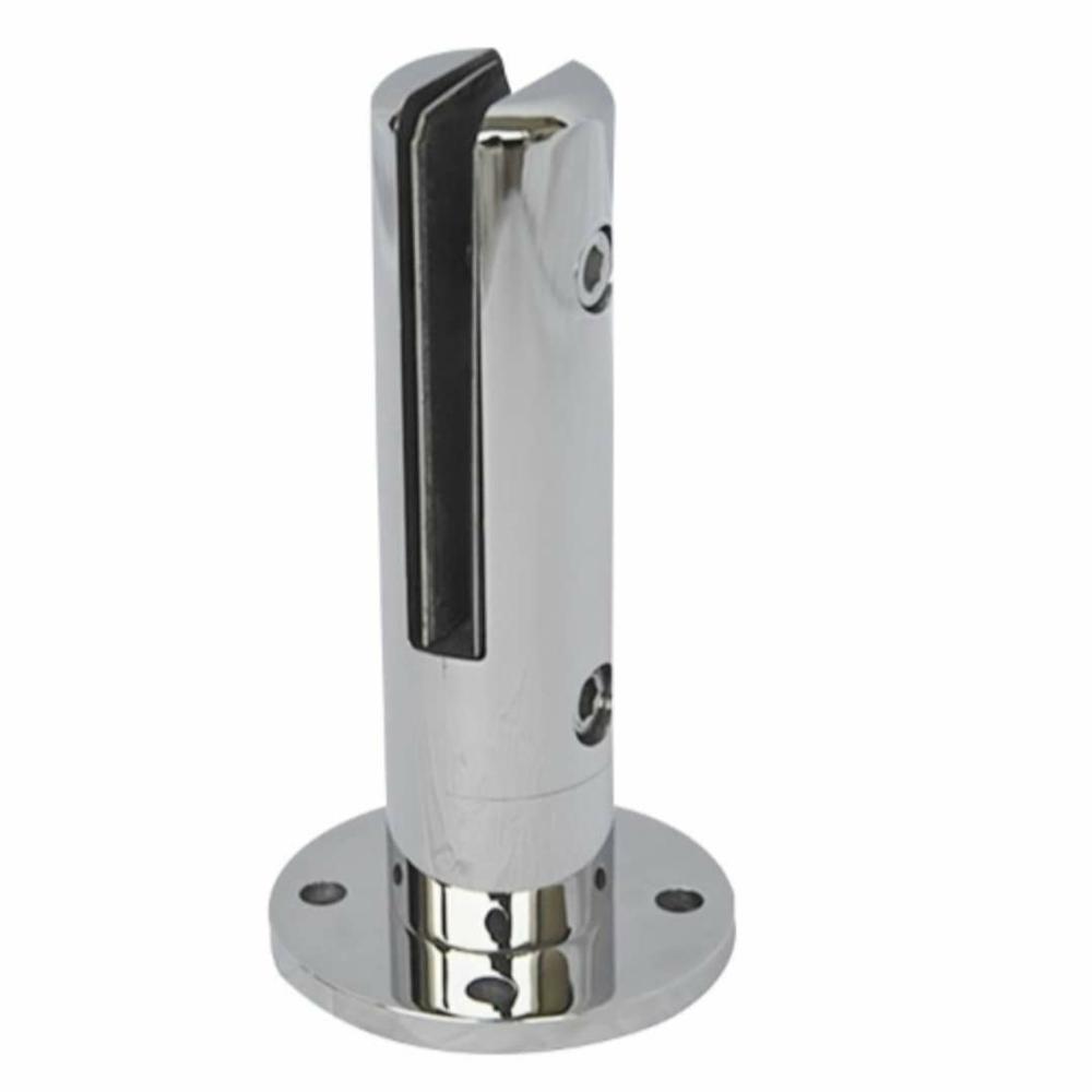SS 4 inch Round glass Railing Spigot