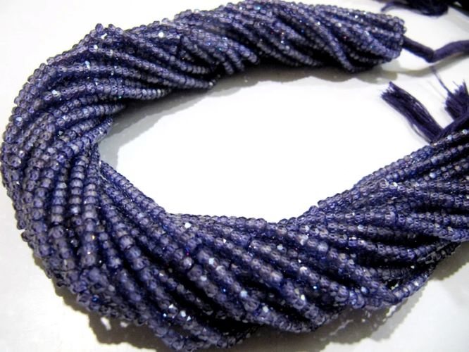 Amethyst Cubic Zirconia CZ Rondelle Faceted Beads 3mm Strand 13 inch long Top Quality Wholesale prices Jewelry making gemstone