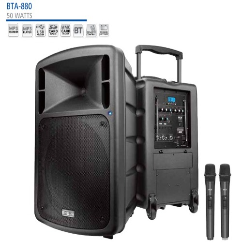 Ahuja Bta880 Portable Trolley Speaker - Color: Black
