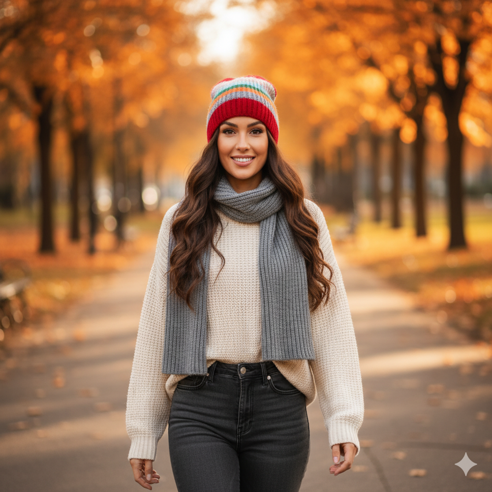 Ladies Thermal Windproof Winter Multicolor Cap