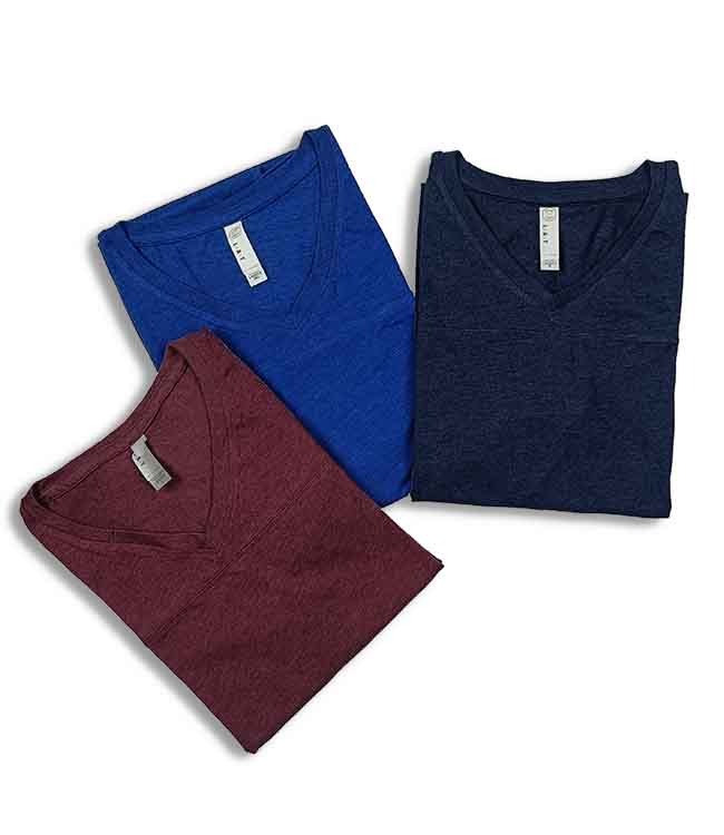 W13467 LAT Ladies V-Neck Tops