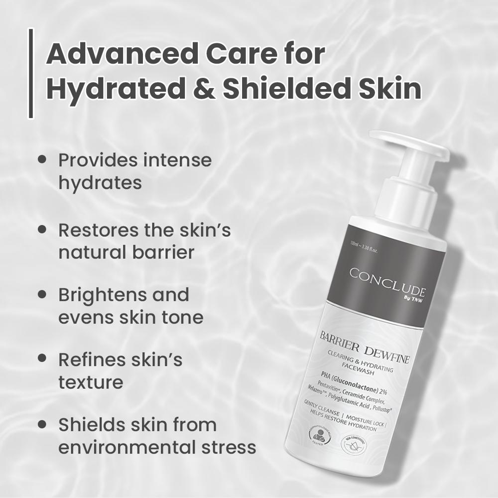Conclude Barrier Dewfine Facewash | Hydrating, Brightening & Barrier Repair 