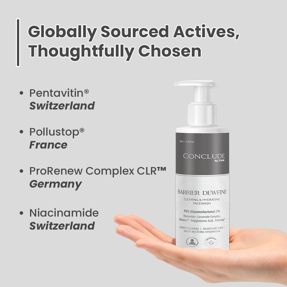 Conclude Barrier Dewfine Facewash | Hydrating, Brightening & Barrier Repair 