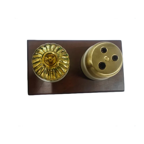 6 A Antique Style Brass Switch