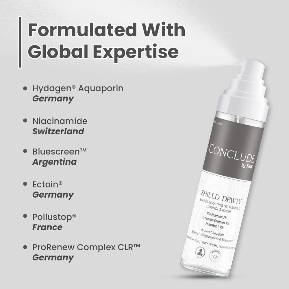 Conclude Shield Dewty Hydrating & Luminous Toner  Niacinamide & Ceramide 