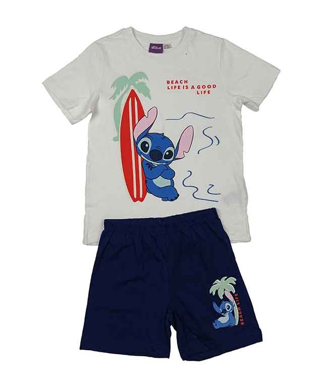 K22153 Character Print Boys and Girls Character Shorty Sets