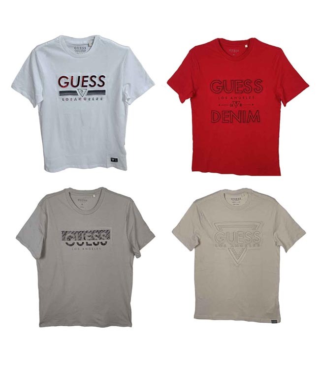 M11529 GUESS Mens Printed n Embossed T-Shirts