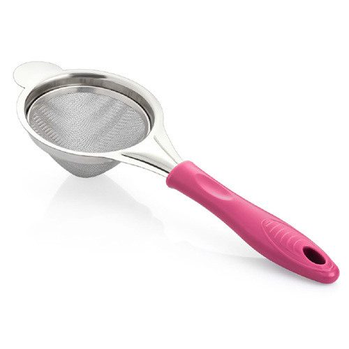Pink Handle Tea Strainer