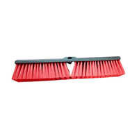 Floor Cleaning Hard Brush - Plastic, 18 Inch, Black | Nylon Hard Bristles, Ergonomic Handle, Flat Wide Head