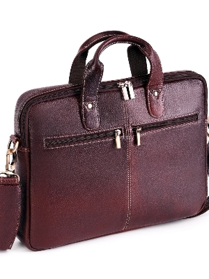Leather laptop bag