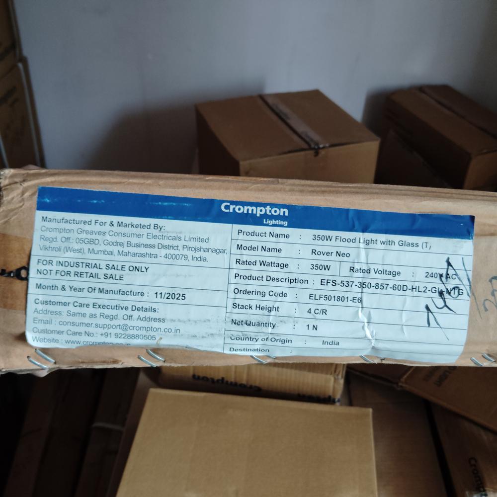 Crompton 350W Flood light EFS-537-350-857-60D-HL2-GL-NTG