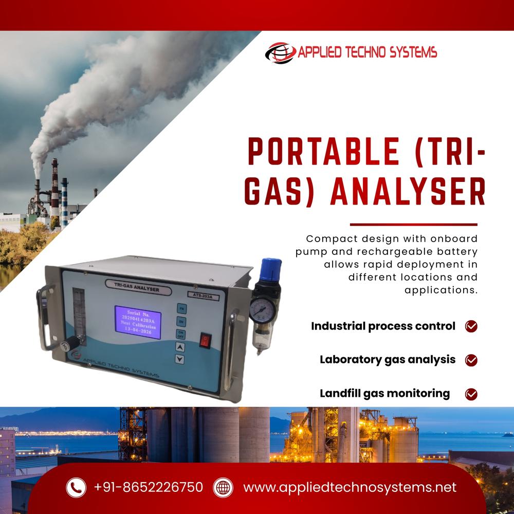 Online Tri-Gas Analyzer (Hydrogen Gas Purity Analyzer) Model ATS 208A