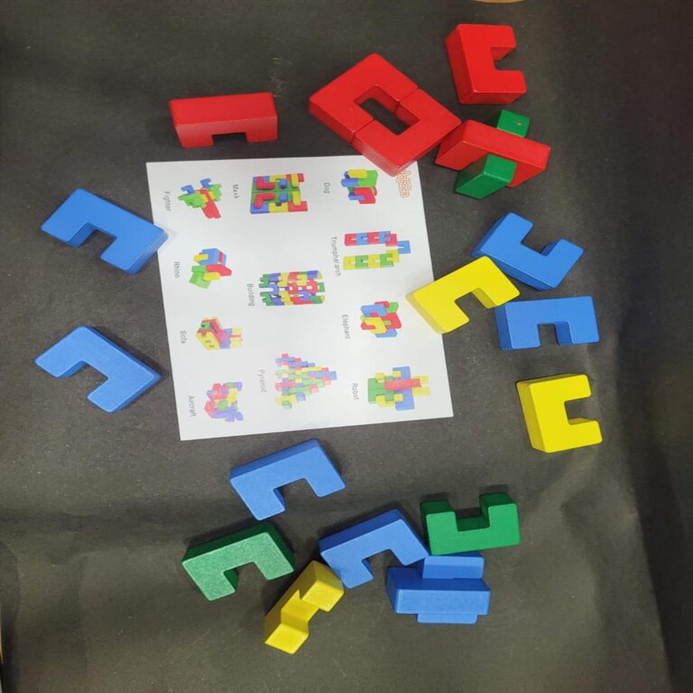 Building Wooden Block - Color: Multicolor