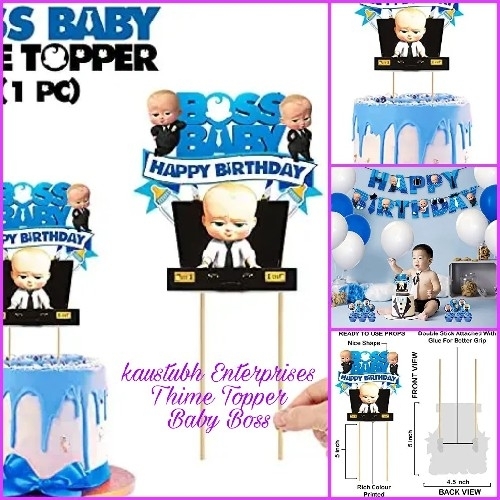 Car Thime Baby Boss Cake Topper