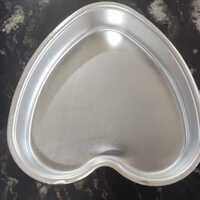 Heart Cake Mould 8 Inch - Food Grade Aluminum Alloy, 8 Inch, Silver | Non-stick, Oven & Microwave Safe, Dishwasher Safe
