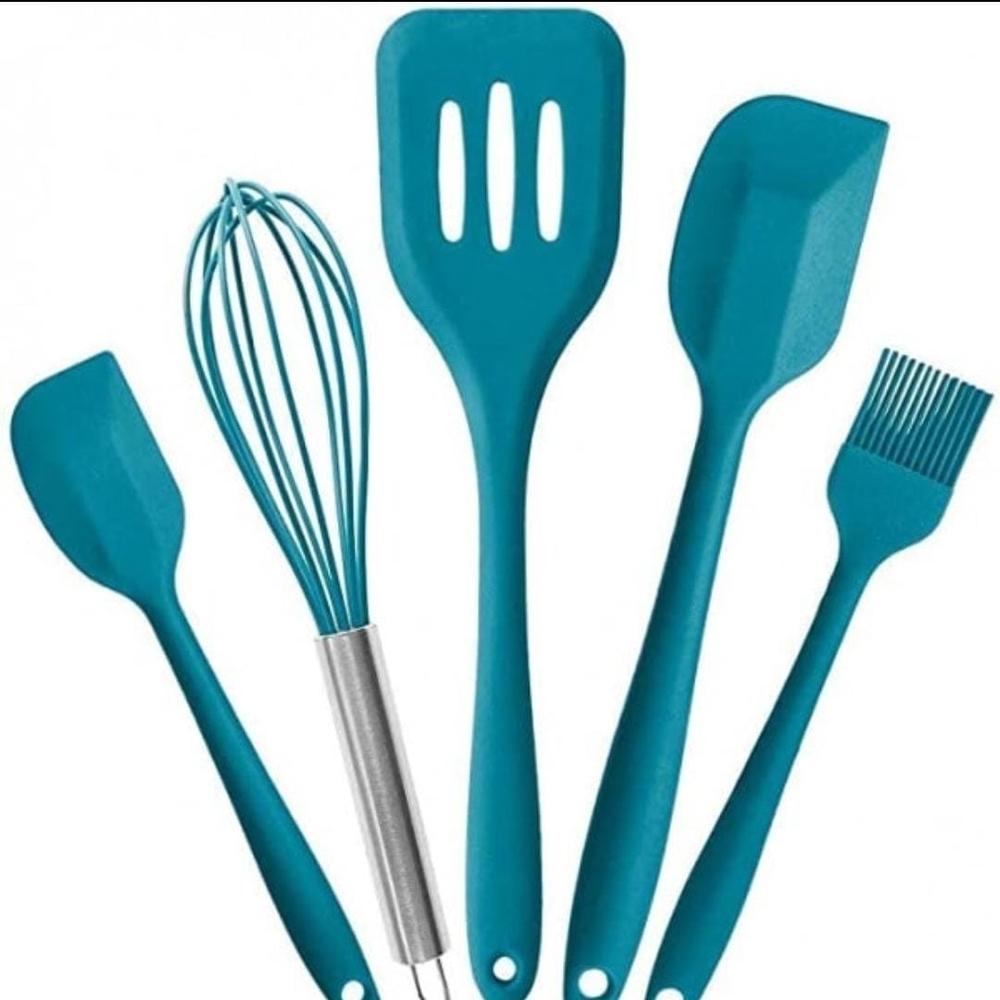 Silicon Spatchulla Brush & Whisk Set 5pc Set