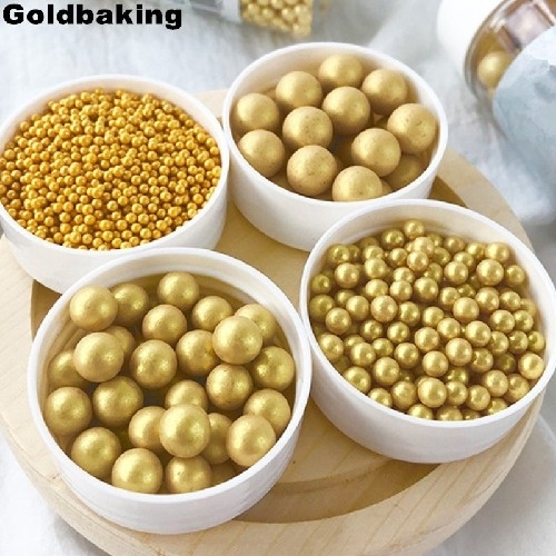 Edible Cakes Pearl Boll Golden Mix