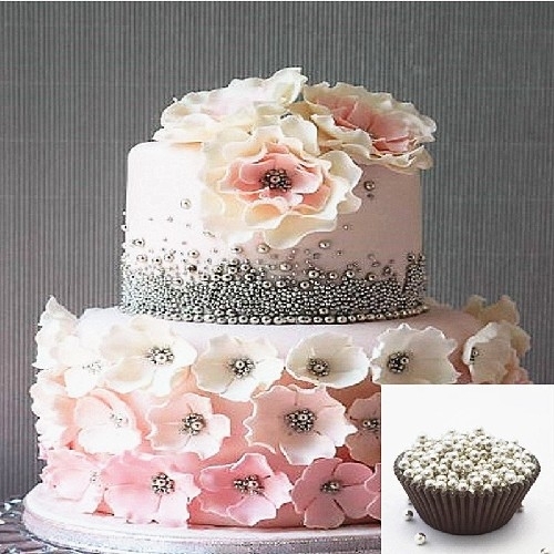Matalic Edible Cake Pearl Silver 1kg