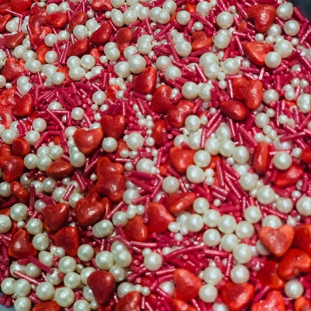 Sprinkle Red White Mix KE010 1kg