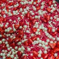 Sprinkle Red White Mix Ke010 1kg