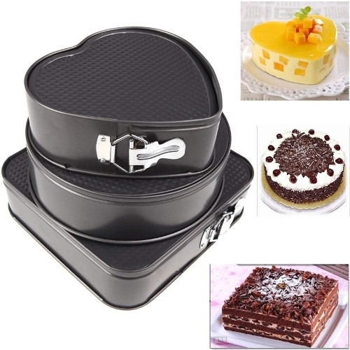 Non Stick Cake Mould Square 3pc